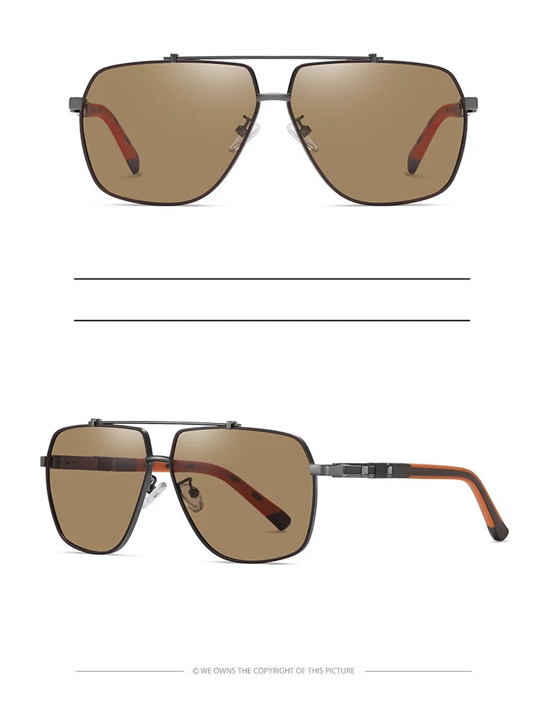 Luxury Trendy Polarized Sunglasses for Men Classic Metal Frame Sunglasses 2022 Wholesale Sunglasses in Stock