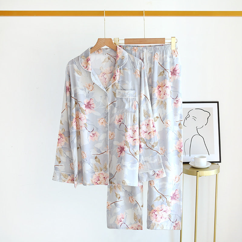 Ladies Pajamas Artificial Cotton Japanese Home Service Luxury Pajama Sets Designer Pajamas Two Piece