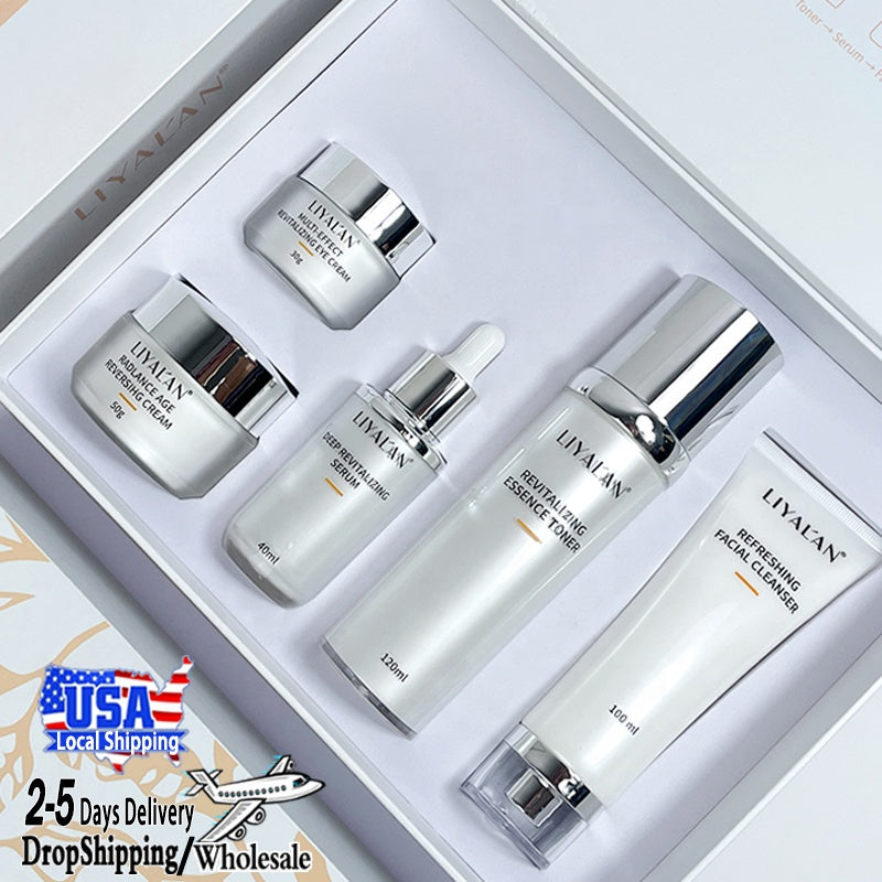 Private Label Skincare Gift Sets Organic Cleansing Moisturizing Brightening Face Gifts Anti Aging Skin Care Set