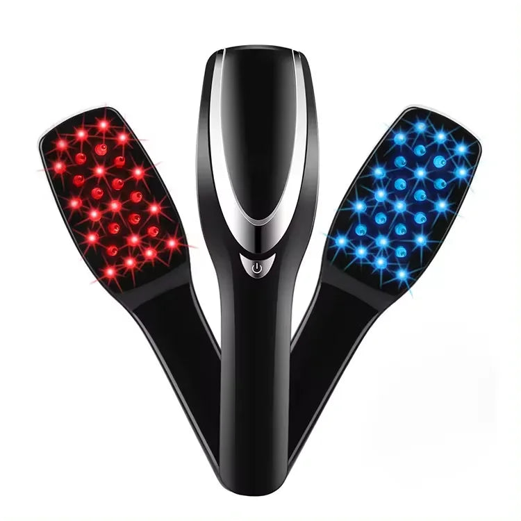 Most Popular Prevent Hair Loss Rechargeable Electric Massage Comb Hair Growth Red Blue Light Home Personal Care Massage Comb