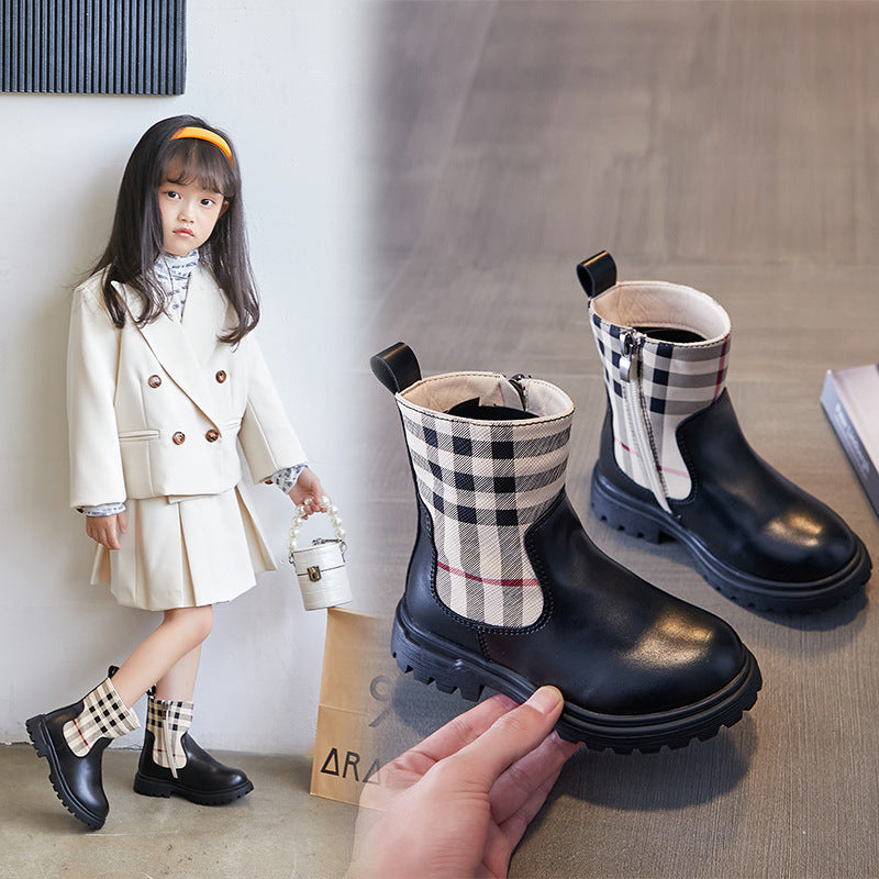 New Fashion Children Booties Kids Children's Boots Snow Shoes Martin Boots for Girls