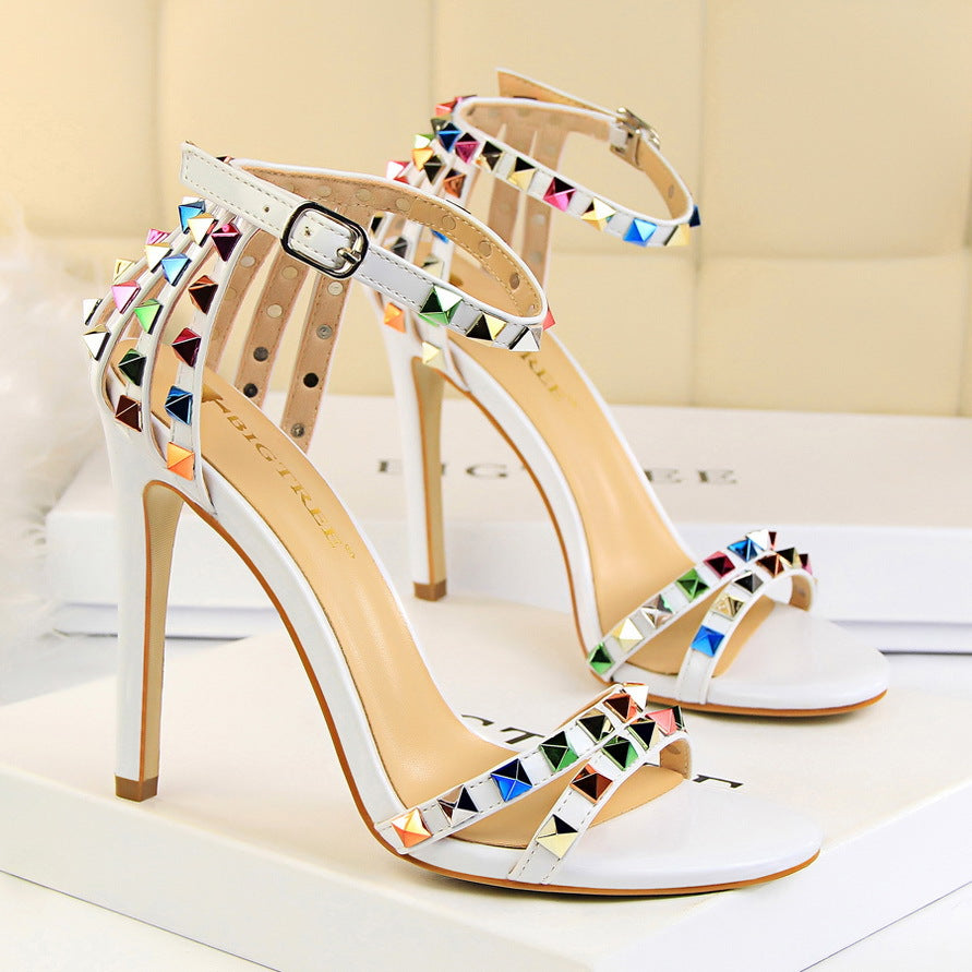 Famous Brands Heeled Sandals Sexy Sandalias Wedges Sandal Pointy Women's Pumps High Heels Shoes for Women