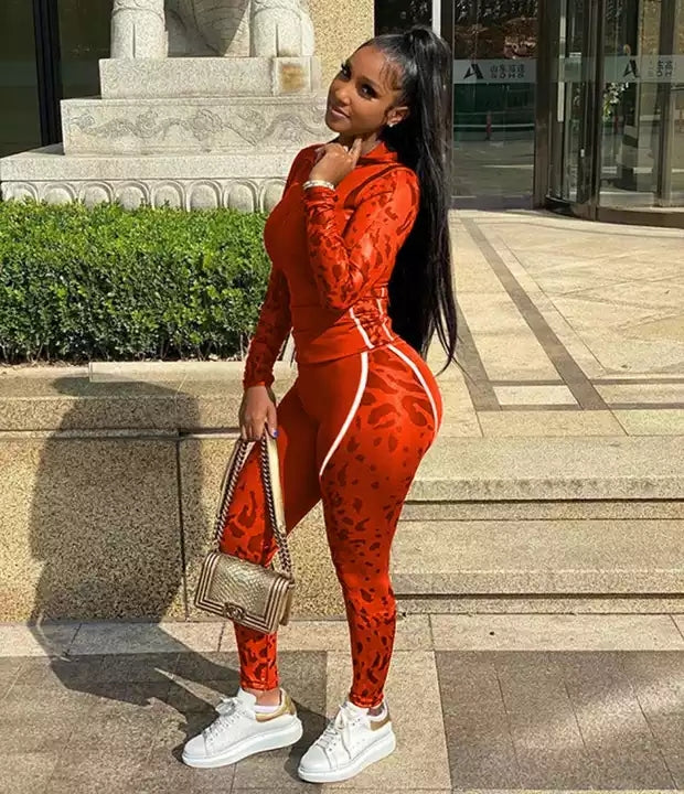 Plus Size Women's Activewear Fitness Exercise Two Piece Camo Suit Top Leggings Patchwork 2 Piece Set