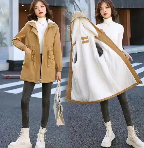 Women's Coats 2025 High Quality Midi Length Loose Women's Clothing Winter Coat Elegant Thick Fashion Fur Coat Women