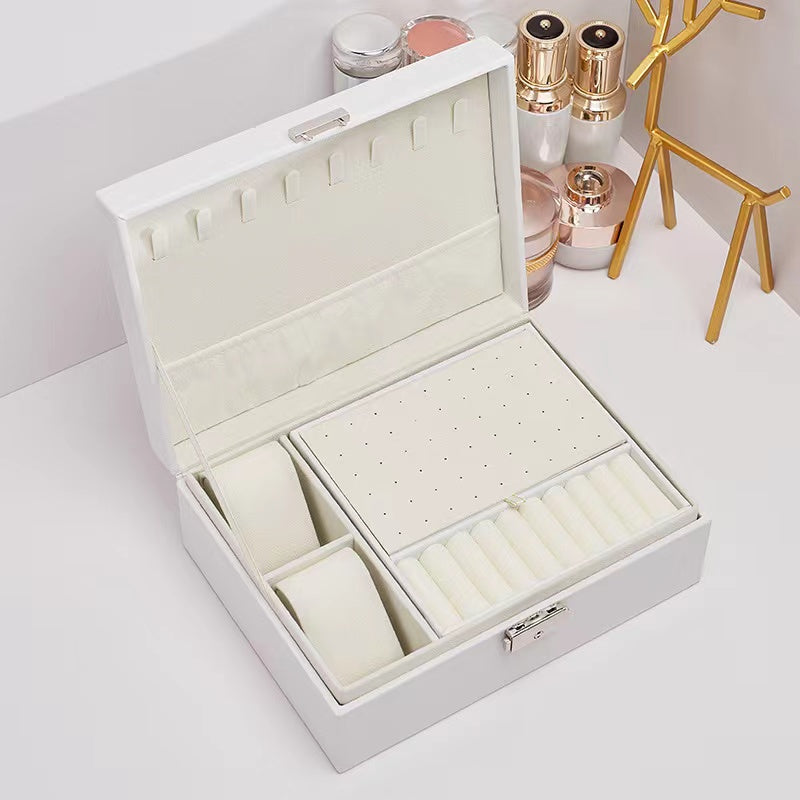 Large Capacity Multi-Layer Jewelry Storage Box Earrings Earrings Necklace Ring Jewelry Display Jewelry Organizer