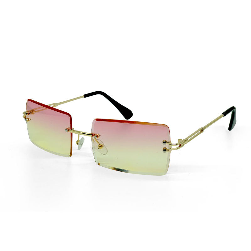 Fashionable Square Sunglasses Vintage Rimless Sunglasses 2022 Women  Custom  2022 Sunglasses