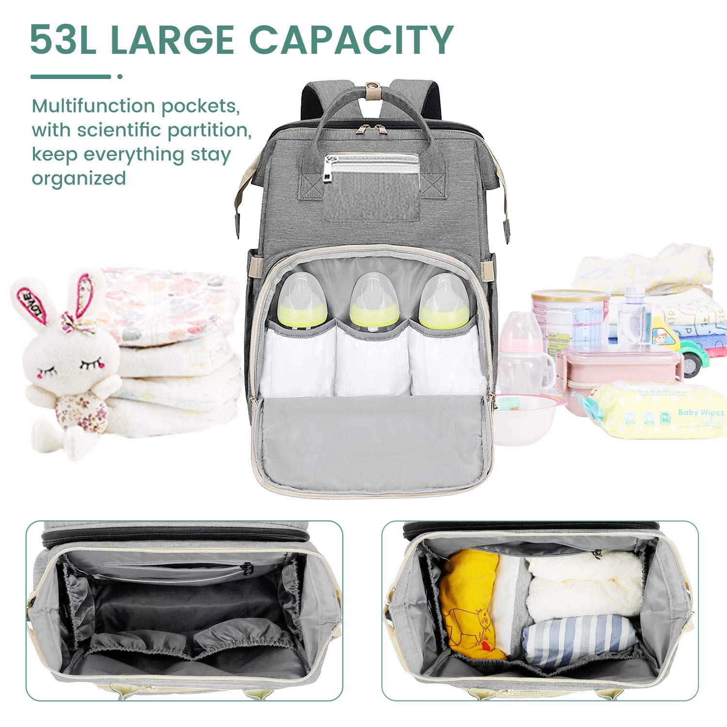 Personalized Customized Quilted Baby Diaper Bags Nursing Mother New Baby Diaper Bag Maternity Multifunction Mom Baby Backpack