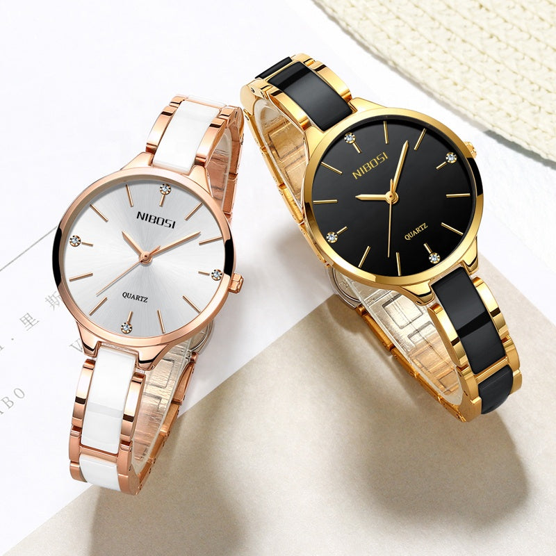 NIBOSI 2330 Brand Luxury Women Watches Fashion Ladies Watches Female Quartzwatch Wrist Women Watch