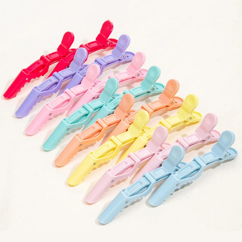 6Pcs Colorful Alligator Hair Clips Clamps Hairdressing Professional Salon Hair Grip Crocodile Hairpins Hair Barber Accessories