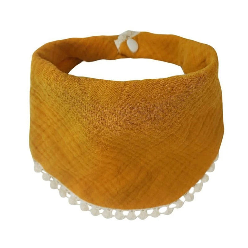 Baby Infants Feeding Bibs Soft Pure Cotton Bandana Saliva Towel Toddler Triangle Drool Scarf Newborn Burp Cloth