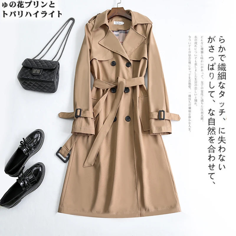 Fall Winter Wholesale Long Trench Coats Women Military Style Plus Size Overcoats Coat