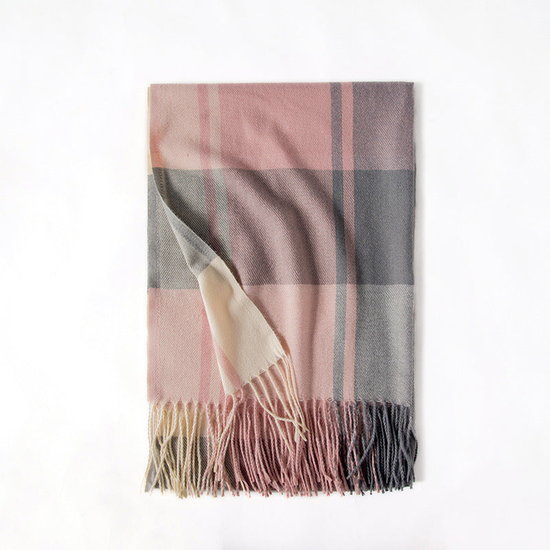 Plaid Scarves Shawls Women Winter Tassel Design Vintage Classic Elegant Gentle Warm Outdoor Leisure Female Daily Other Scarves