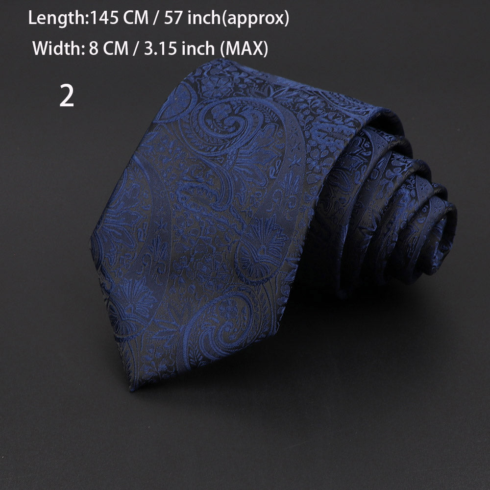 Fashion Neckties Classic Men's Stripe Necktie Royal Blue Wedding Ties Jacquard Woven Silk Men Solid Tie Polka Dots Neck Ties
