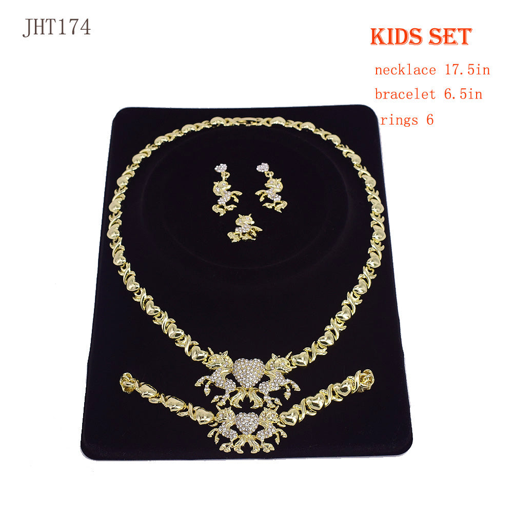 JHT174 Wholesale Kids Jewelry Set Girl Gift Jewelry Unicorn Kids Jewelry Sets