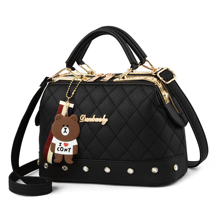 GATE Sell Well Popular Plaid Handbag Shoulder Diamonds Womens Handbags Korean Portable Handbag