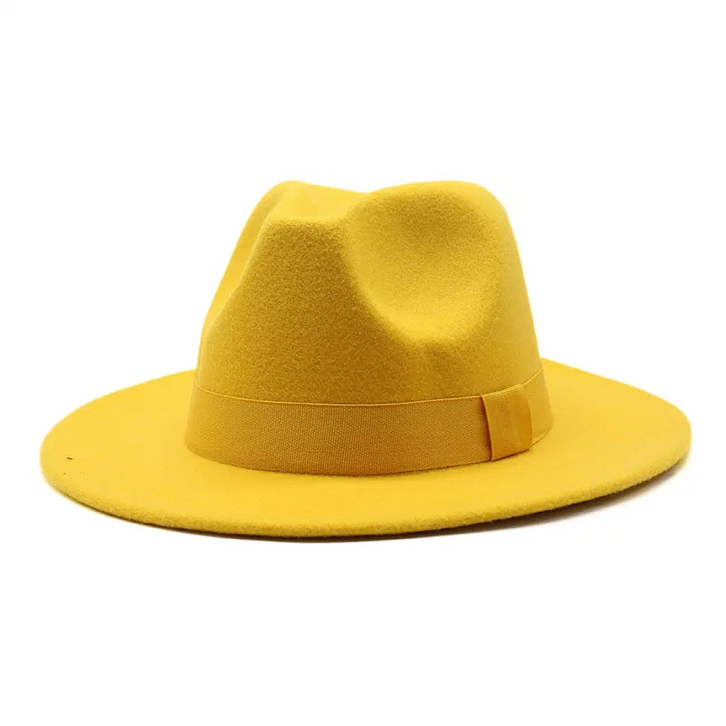 Ribbon Fedora Hat New Felt Hat Jazz Hat Fashion European and American Hats Men and Women General Hats шапка женская