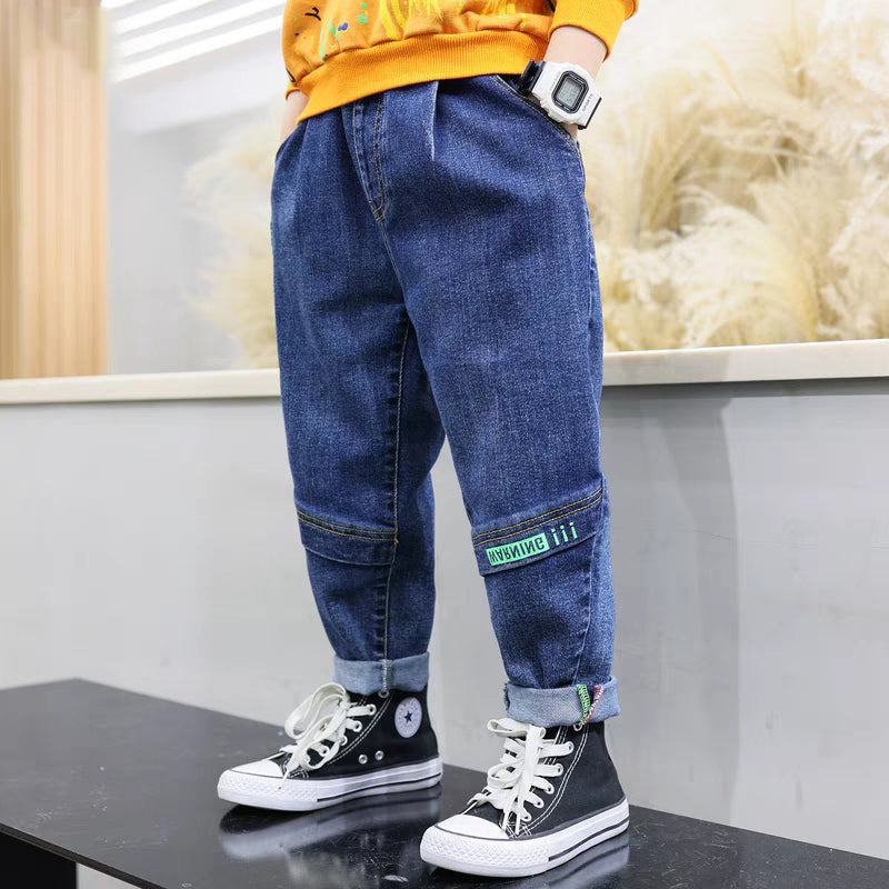 Children Boyfriend Clothes Denim Clothing Trousers Baby Bottoms Bowboy Kids Boys Jeans Pants