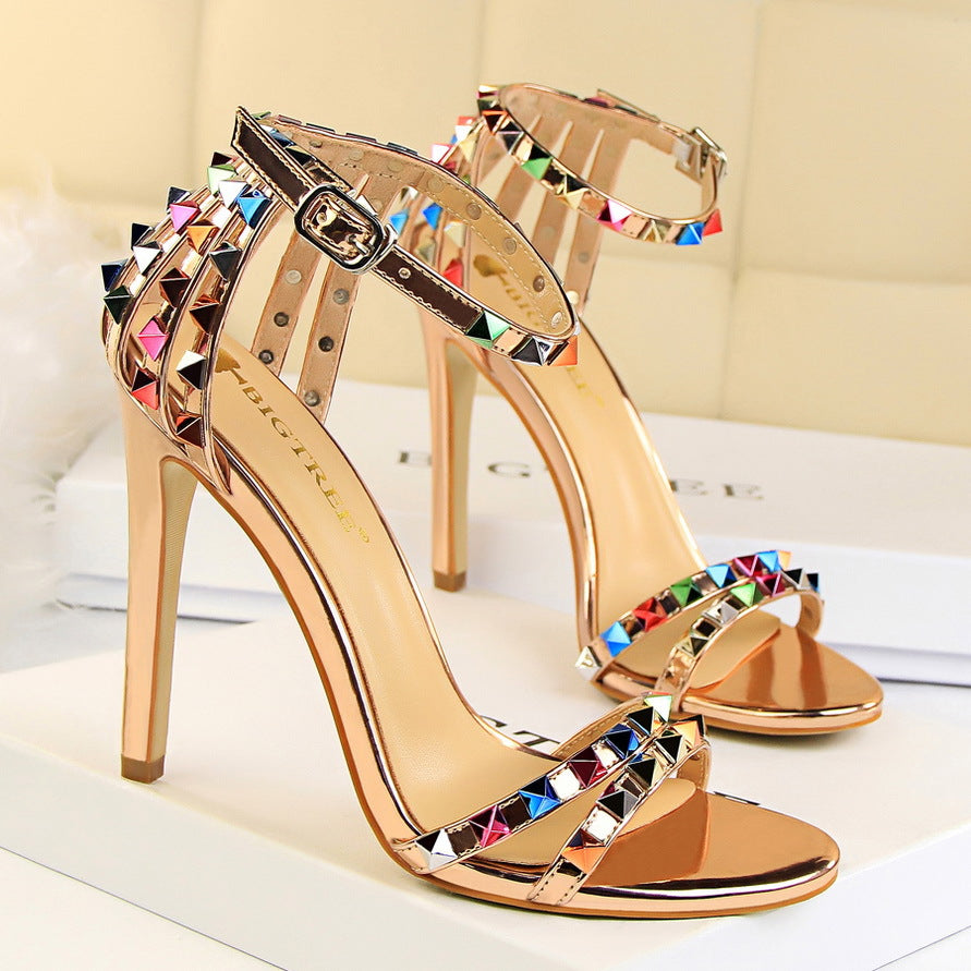 Famous Brands Heeled Sandals Sexy Sandalias Wedges Sandal Pointy Women's Pumps High Heels Shoes for Women