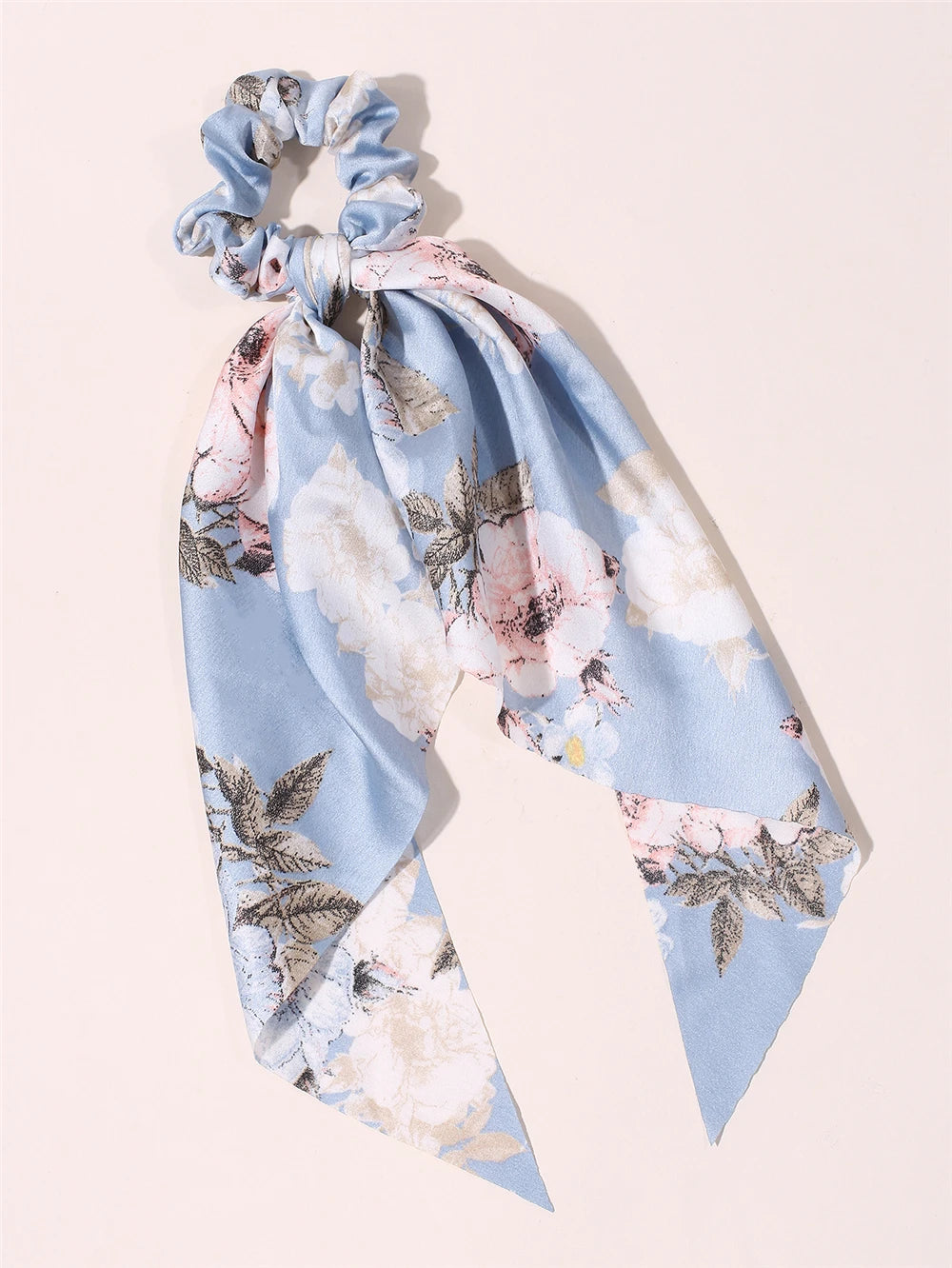 New Fashion Print Bow Scrunchies Hair Ribbon for Women Elastic Hair Band Girls Horsetail Hair Ties Hair Accessories
