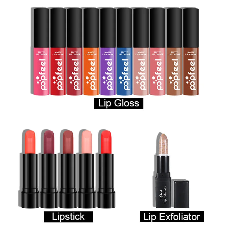 20 Styles Makeup Set Eyeshadow Lipstick Eyebrow Pencil Lip Gloss Makeup Brush Powder Nail Polish With Makeup Bag Cosmetics Kit - My Store