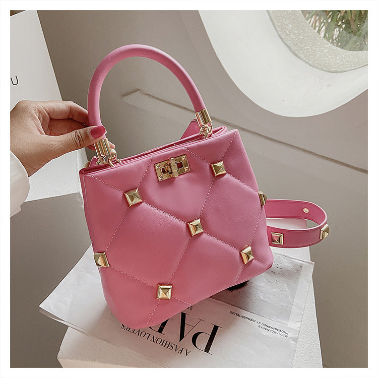 Checkered Women's Tote Handbags Shoulder Bag Cow Fur Handbag Woman / Female / Ladies / Girls Handbag
