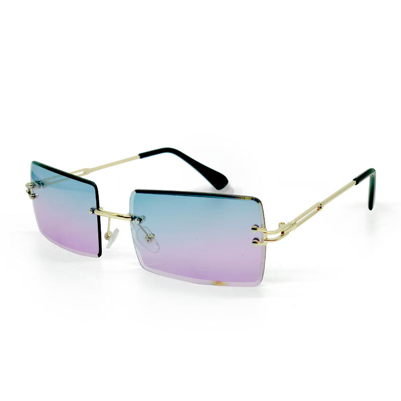 Fashionable Square Sunglasses Vintage Rimless Sunglasses 2022 Women  Custom  2022 Sunglasses
