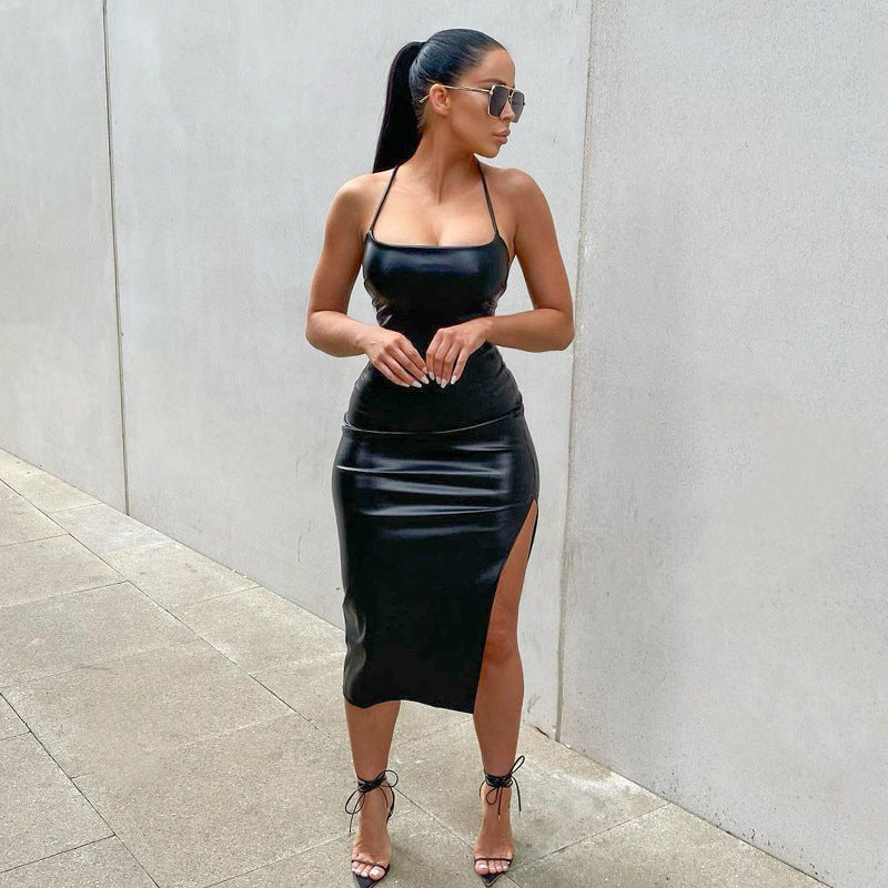 KX- Hot Selling Black Bandage Dresses Sexy 2021 Bodycon Dress Halter Turkey Women Dresses