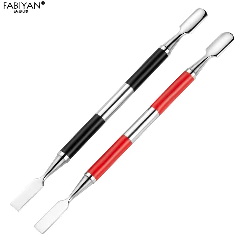 Dual-Ended Stainless Steel Nail Art Cuticle Pusher Remover Finger Toe Dead Skin Tips Polish Gel UV Manicure Pedicure Care Tools