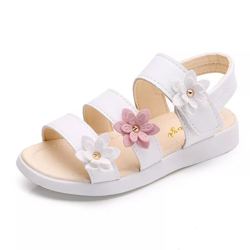 Children's Shoes Summer Style Children Sandals Girls Princess Beautiful Flower Shoes Kids Flat Sandals Baby Girl Gladiator Soft