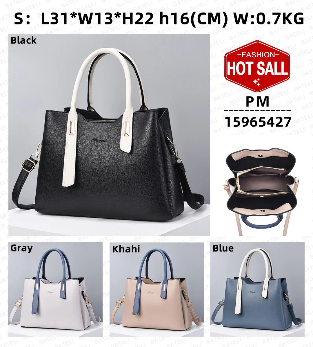 New  Beautiful and Fashion Handbags for Women Designer Handbags Smooth Zippers for Hand Bags Handbag