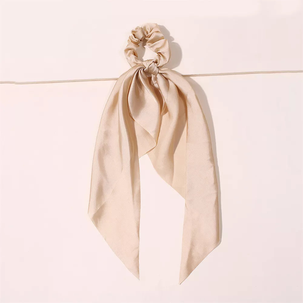 New Fashion Print Bow Scrunchies Hair Ribbon for Women Elastic Hair Band Girls Horsetail Hair Ties Hair Accessories