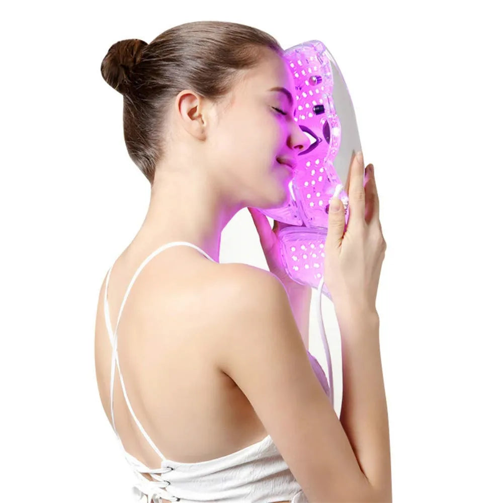 LED Facial Mask Photon Therapy Anti-Acne Wrinkle Removal Skin Rejuvenation Face Skin Care Tools