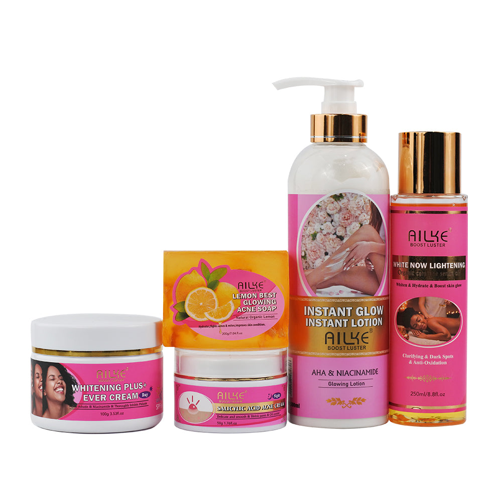 Ailke Beauty Face & Body Care Salicylic Acid Acne Cream Whitening Plus Lotion Remove Dark Spots Skin Care Set (New)