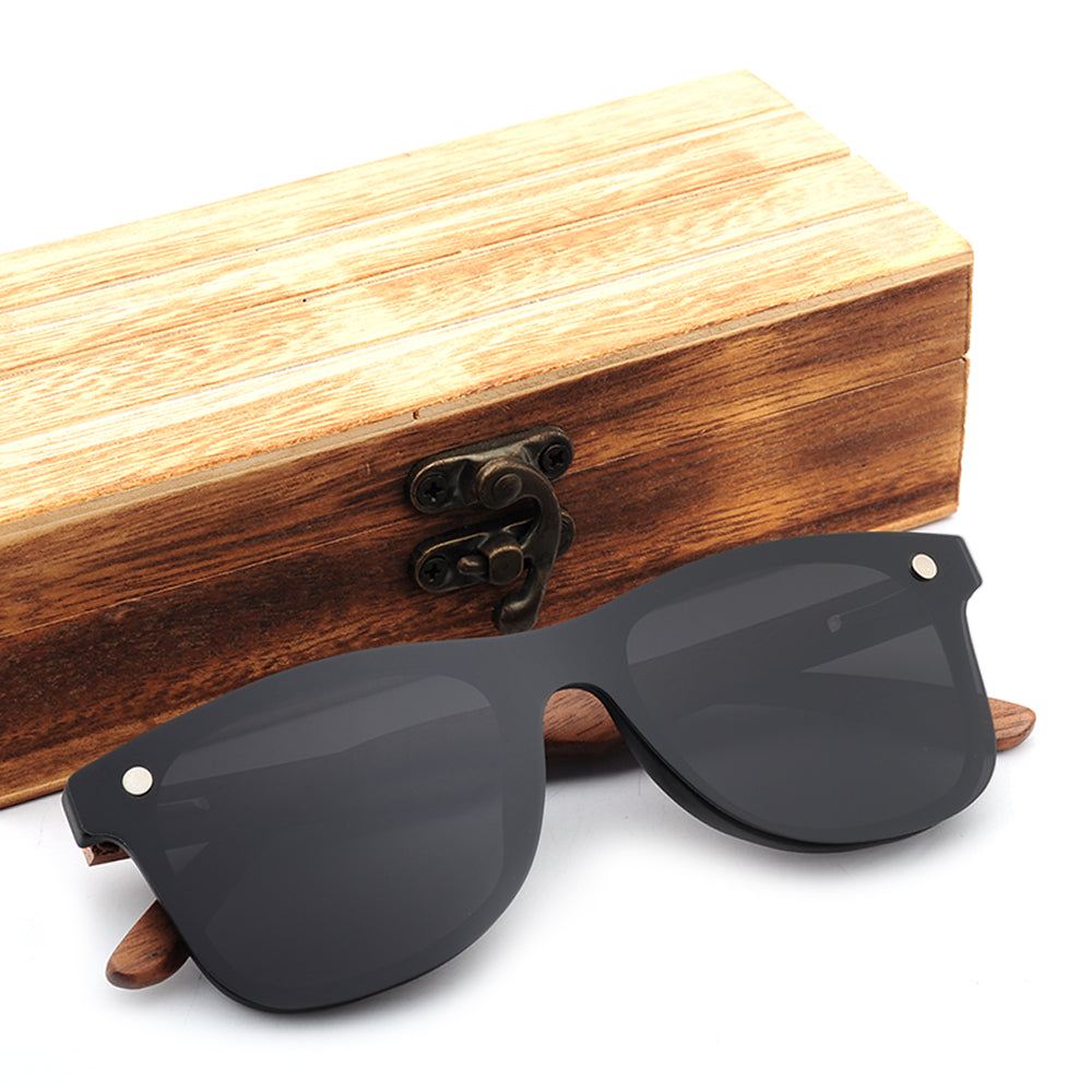 Uv400 Polarized Sunglasses Recycled  Wood Sunglasses