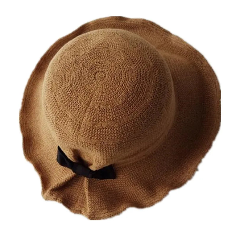 Bucket Hats for Women Cotton Linen Brim Floppy Hat Fisherman Sun Cap Summer Travel Hat Foldable Crochet Caps Outdoor Woman Hats