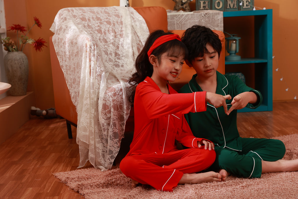 New Summer Blank Pajamas Kids Headband Kids Pajama Long Sleeves Toddler Boy Pajamas
