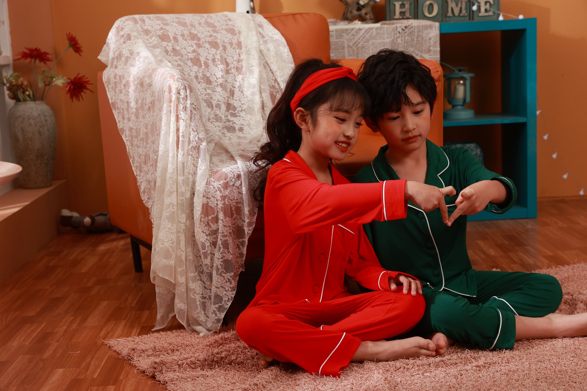 New Summer Blank Pajamas Kids Headband Kids Pajama Long Sleeves Toddler Boy Pajamas