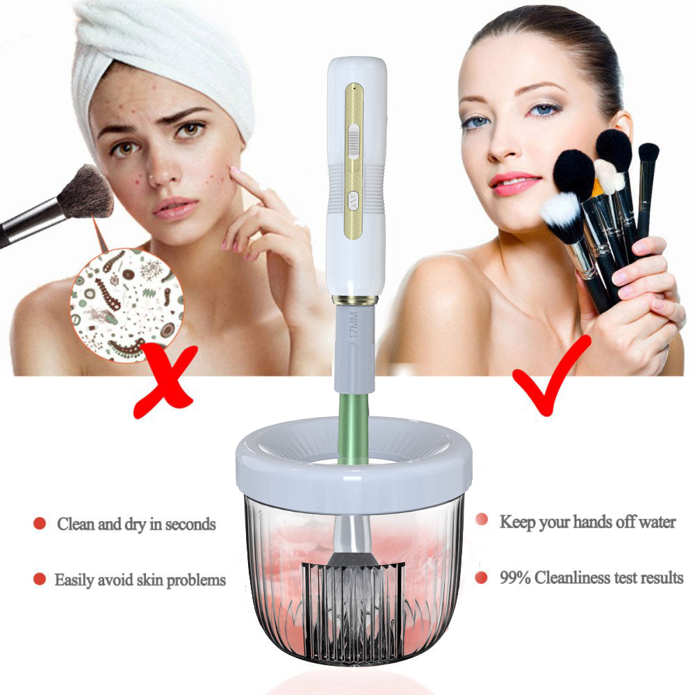 Automatic Electric Makeup Brush Cleaner Dryer and Makeup Brush Cleaner Machine With 8 Rubber Collars - My Store