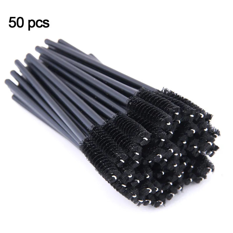 50 Pcs Eyelash Brushes Makeup Brushes Disposable Mascara Wands Applicator Eye Lashes Cosmetic Brush Maquiagem Cilio Makeups Tool - My Store