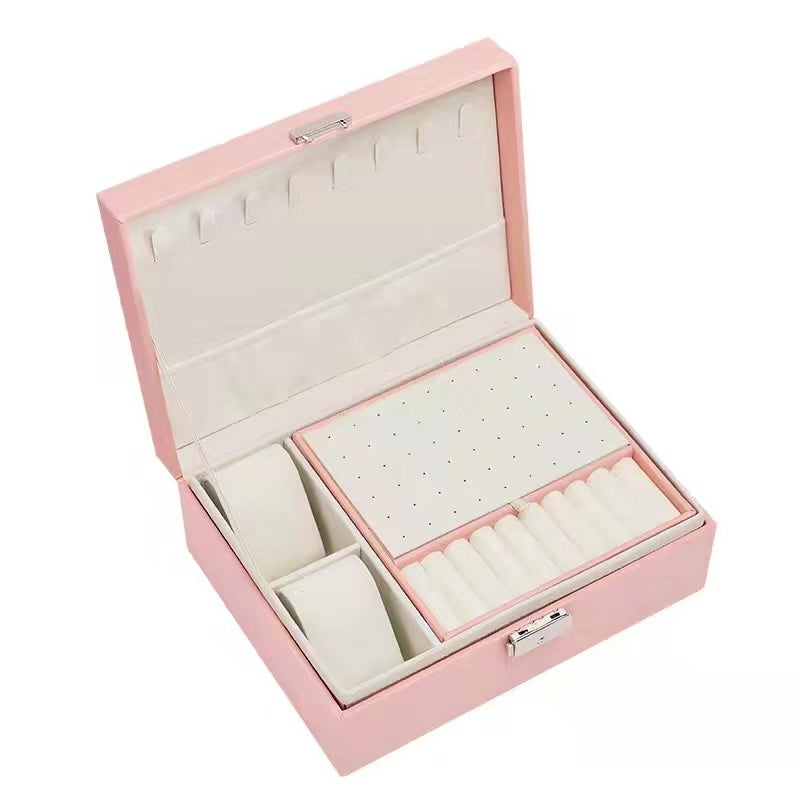 Large Capacity Multi-Layer Jewelry Storage Box Earrings Earrings Necklace Ring Jewelry Display Jewelry Organizer