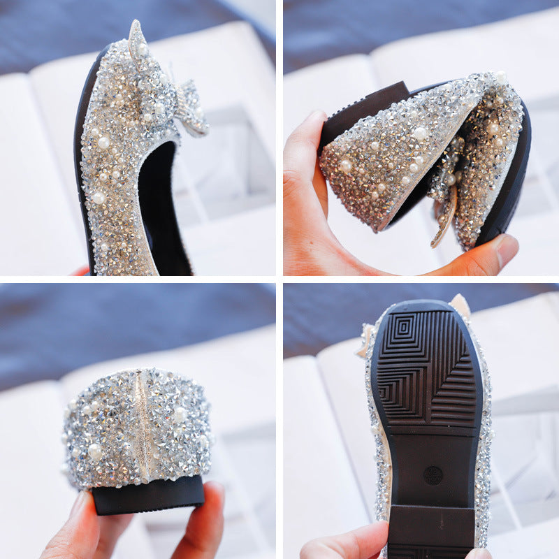 Fashion Girl Princess Dress Shoes for Children Flat Shoes Wholesale China Kids Shoes Children's