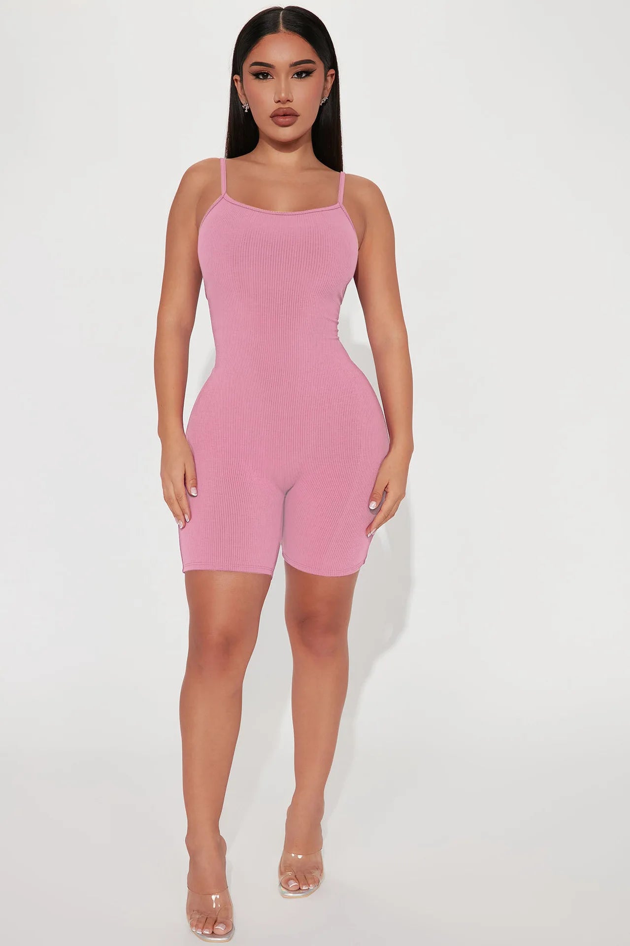 Women's Clothing Sexy Sling Custom Gym Workout One Piece Jumpsuit Women Sleeveless Bodycon Jumpsuits Playsuits - My Store