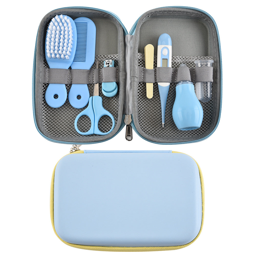 8pcs Deluxe Baby Nail Cutter Infant Health Care Kit Baby Grooming Kits Baby Nail Clippers Set