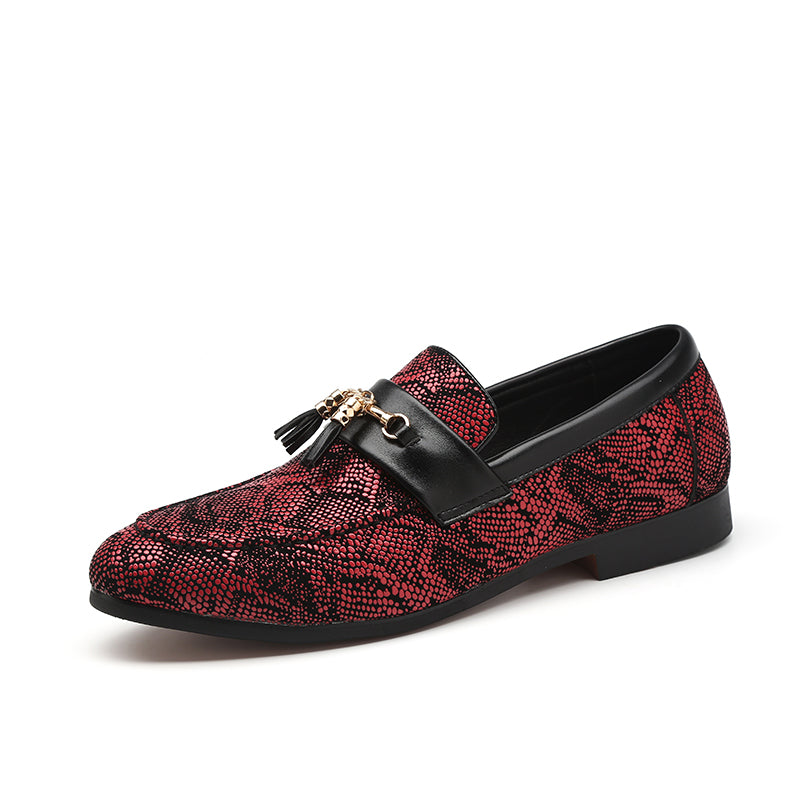 Italian Fashion Party Brand Luxury Dress+Shoe Loafers Leather Men Shoes Original