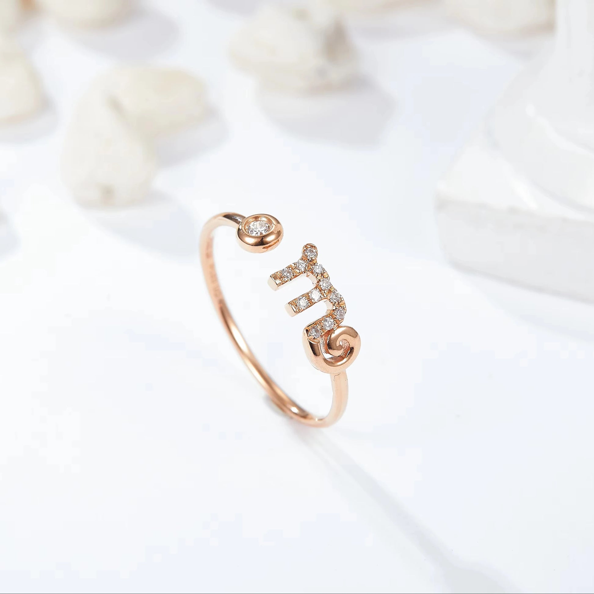 SGARIT Custom Jewelry 18K Rose Gold Jewelry Set CVD Lab Diamond Engagement Ring and Bangle Jewellery