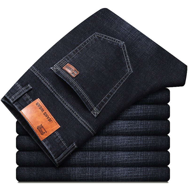 Drop Shipping Men Denim Jeans Long Pants New Fashion Business Casual Jean Pants