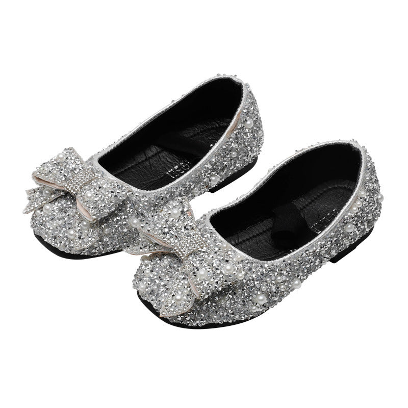 Fashion Girl Princess Dress Shoes for Children Flat Shoes Wholesale China Kids Shoes Children's