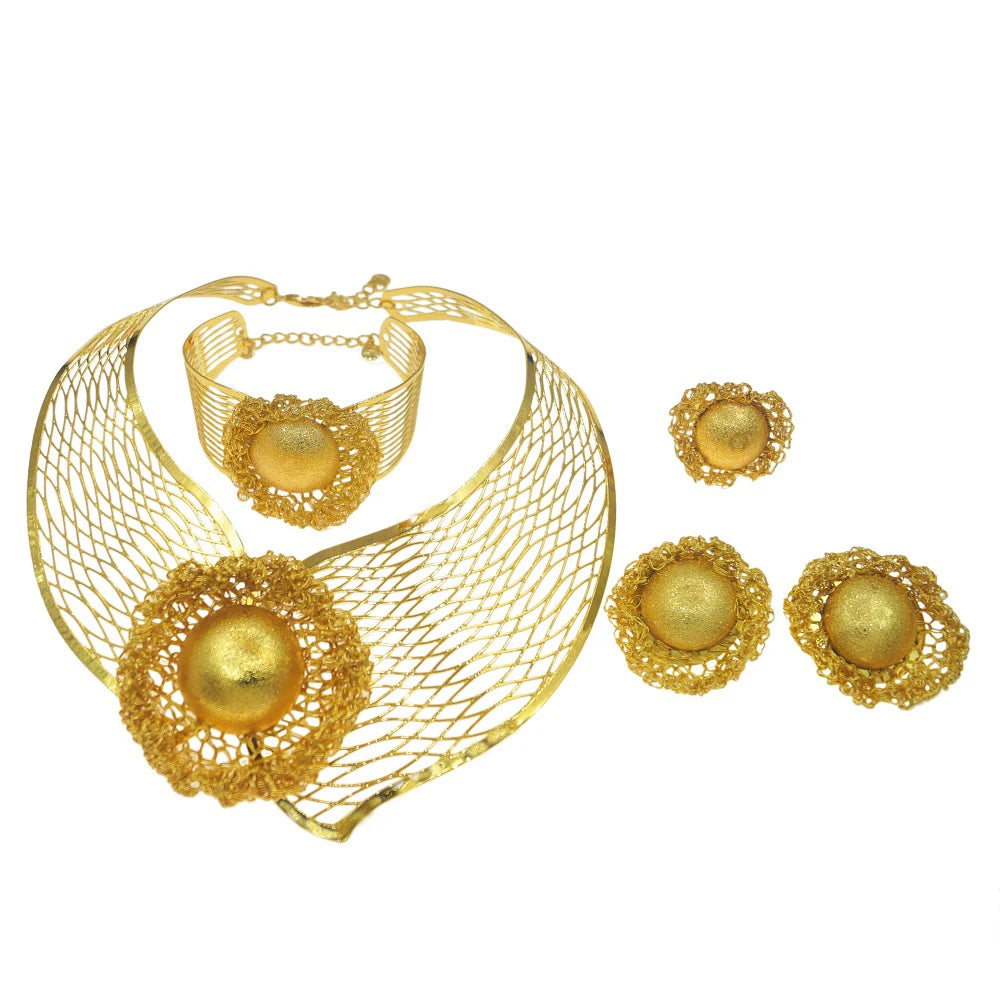 Africa Jewelry Top Gold Jewelry Design With a Ball Arabic Gold Jewelry Set