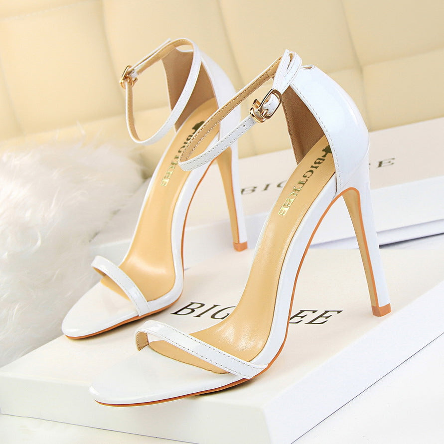 New  Sandals Fashion Shoes Sexy  Summer Serpentine Lace Up Heels Women S High Heel Designers Women S High Heels