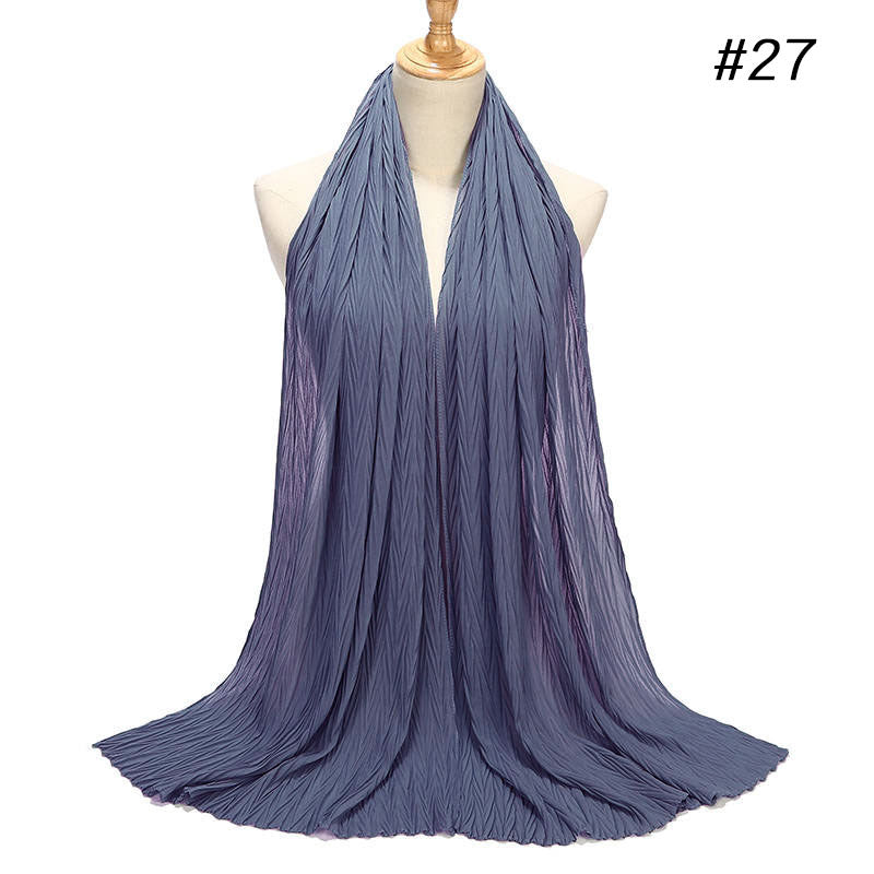 Inner Hijab Under Scarf Long Dubai Pleated Chiffon Hijabs Scarfs 2020 Scarves Muslim